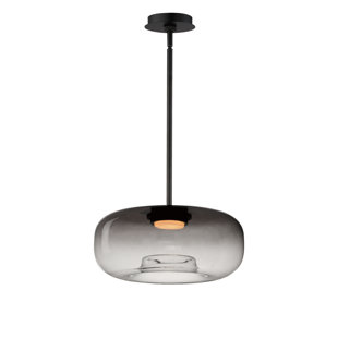 Daysy Single Light Glass Steel Dimmable Pendant
