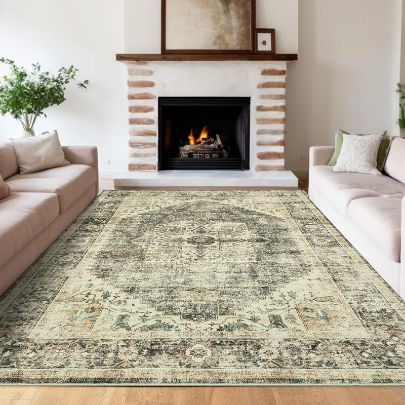 Tapis de couloir - Tapis gris antidérapant à tapis doux antidérapant Tapis de couloir gris, Rectangle 4pi x 6 pi