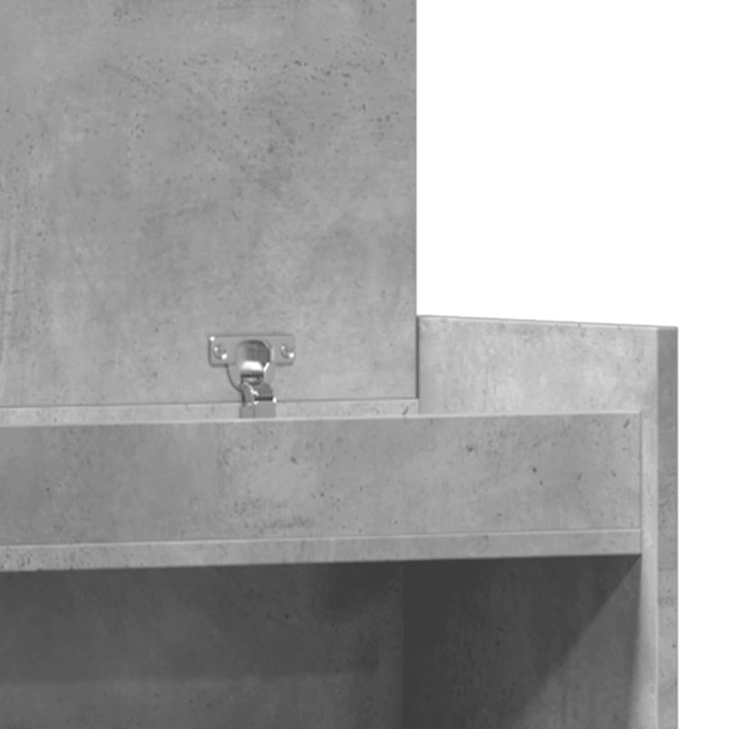 12 Pair Shoe Storage Cabinet, Concrete Grey