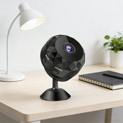 Caméra dôme pour animal de compagnie HD WiFi 1 080 P, noir