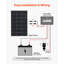 Panneau solaire monocristallin de 100 W, 23% de module PV mono à haut rendement avec sortie MC4 stable et cadre en aluminium, panneau solaire imperméable IP65 pour les applications hors-réseau de toit plat de véhicule récréatif