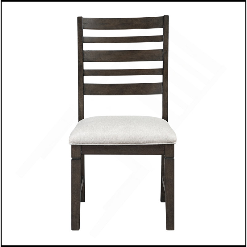 Ensemble de chaises d'appoint en bois de style classique avec finition espresso foncé 2 pièces