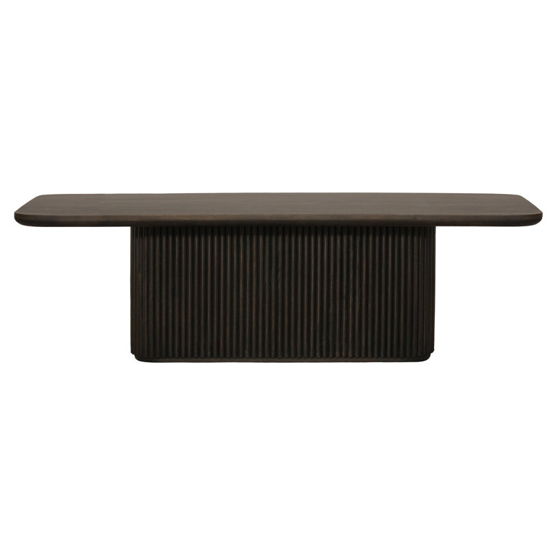 Odin Cocktail Table In Modern Charred Ember Finish On Mango Solid Wood