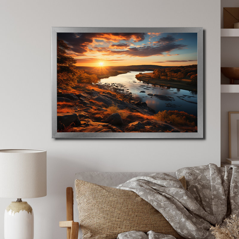 Paysage côtier du Delaware I sur toile, H 30 po x l 40 po x P 1,5 po, Cadre photo argenté