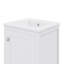 Meuble-lavabo moderne de 18 pouces avec lavabo en céramique, tiroirs à fermeture en douceur et organisateur de porte, tiroir de séparation et patins réglables en plastique-242377049