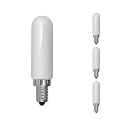 Ampoule T6 4,5 W à intensité variable avec finition en verre laiteux et base candélabre (E12)