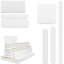 Porte standard à panneaux en bois massif blanc-71829721