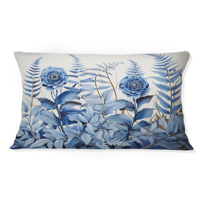 Coussin bleu Ferns Cobalt Serenade I - Ferns