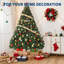Arbre de Noël artificiel pour la maison, le bureau, la décoration de fête avec 1400 branches, assemblage facile, charnières en métal et base pliable-731949426