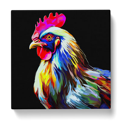 Chicken Digital Art - Wrapped Canvas - Framed Print