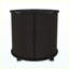 Ensemble de 2 tables de bout cylindriques noires modernes Mid-Century avec station de charge intégrée, porte coulissante et rangement à 2 niveaux-129952448-129952449