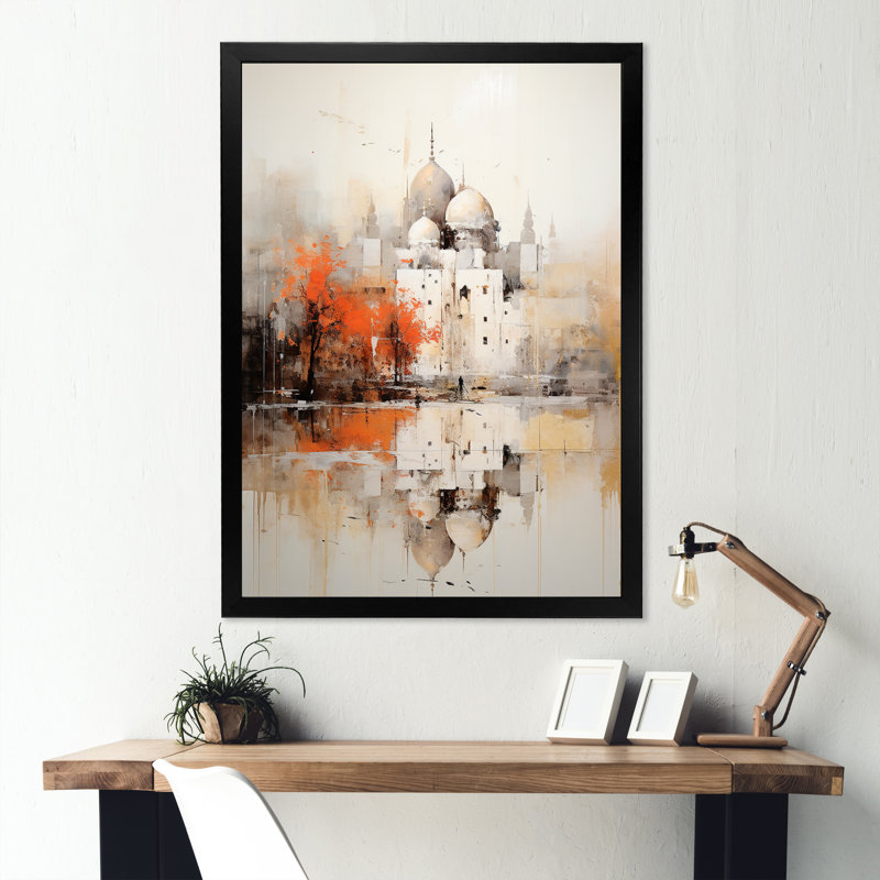 Impression sur toile, "Minimalisme indien", Cadre photo noir simple, H 32 po x l 24 po x P 1 po