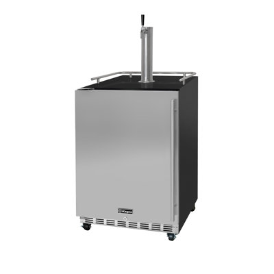 Kegco 24" Wide Single Tap Stainless Steel Commercial Built-In Kegerator with Kit