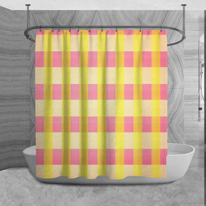 Rideau de douche Seliana Gingham, H 84 po x l 70 po