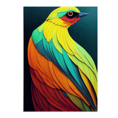 Colourful Bird No.3 Abstract - Wall Art
