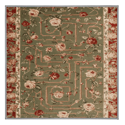 Machine Washable Nature Brown Area Rug