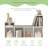 Linlin 25'' H * 43'' W 6-Tier Wooden Corner Reading Nook Organizer with Seat Cushion and Storage-297874199