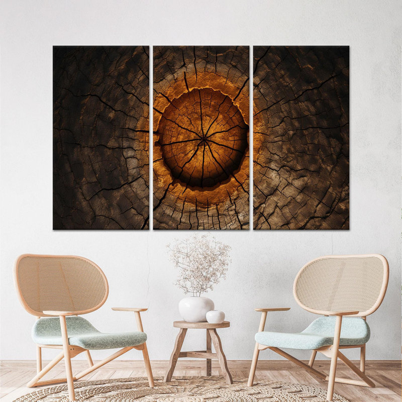 Art abstrait, art moderne sur toile, toile tendue 3P, 47,2 po H x 70,9 po l