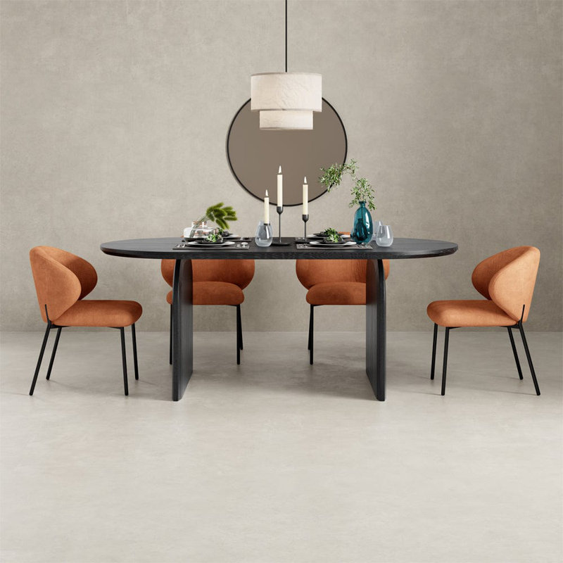 Biebel 4 - Person Dining Set, Orange
