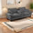 Space-saving Modern Sofas, Grey Chenille L-shape With Storage