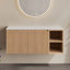 Meuble-lavabo mural de 36 po avec comptoir flottant 36 po, meuble de salle de bain mural avec comptoir, sans évier, finition grain de bois naturel-125086312-135381154