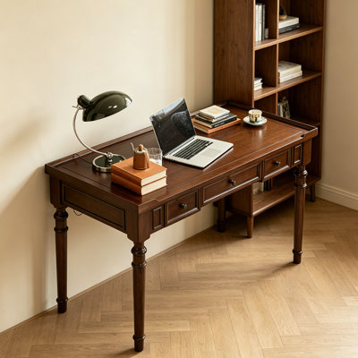 American Retro Style 3-drawer Storage Writing Desk