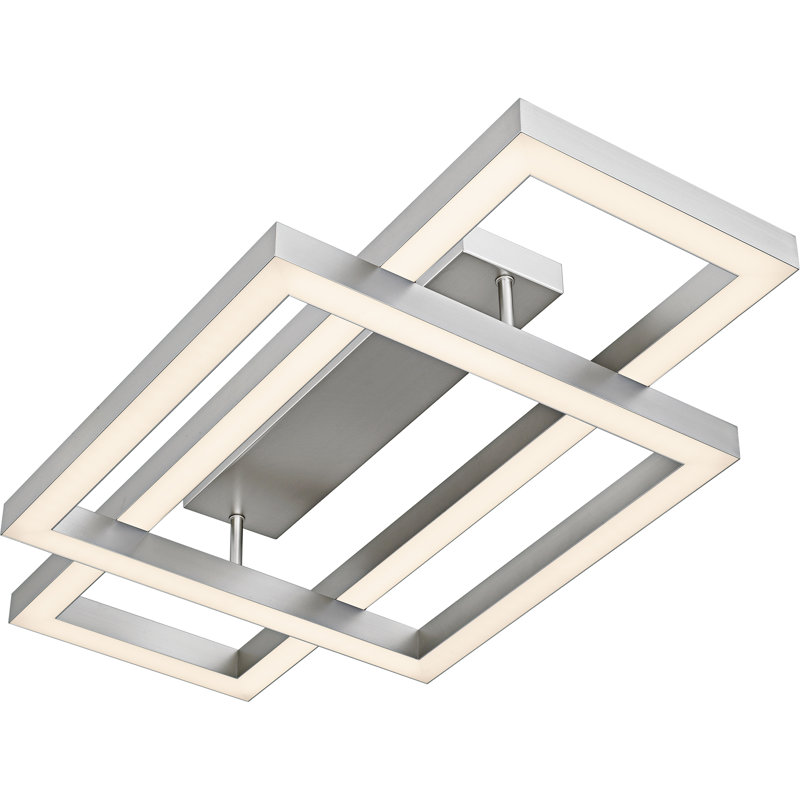Lawless Integrated LED Semi-Flush Mount With CCT Switch, Nickel