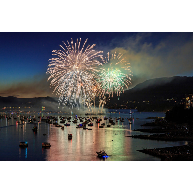 Fireworks Competition by Jamesvancouver - Wrapped Canvas Print, 30cm H x 46cm W x 3.8cm D