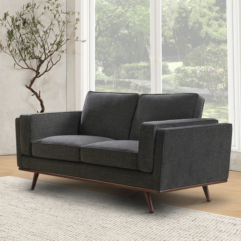 Causeuse Lauro, Polyester gris