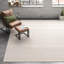 Tapis gris / crème en laine touffeté à la main Lansing-558609217