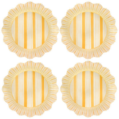 Cabana Stripe Melamine Dinner Plates