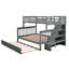 Lit superposé simple au-dessus de double avec lit gigogne, rangement et garde-corps Stairway-2016626806-2016626804