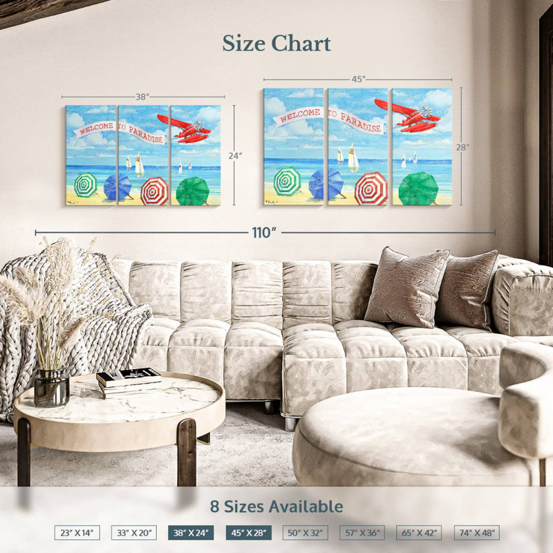 Gillard Paradise Sea Plane, 42" H x 65" W