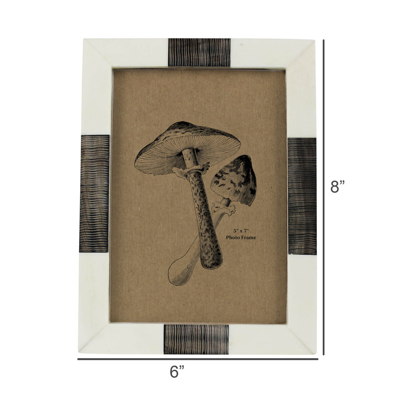 Cadre, os et corne chagrin - 5 x 7