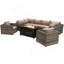 Ensemble modulaire d'extérieur 9 pièces avec table de foyer et coussins LSI