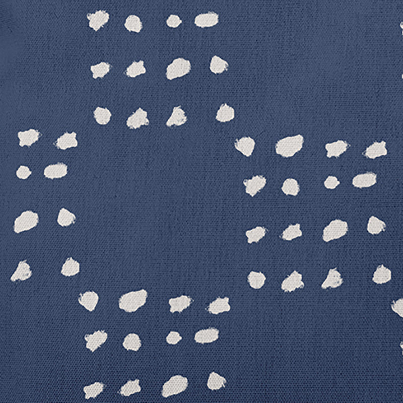 Coussin décoratif intérieur / extérieur Stitched Dots, Bleu pierre, 18 po x 18 po