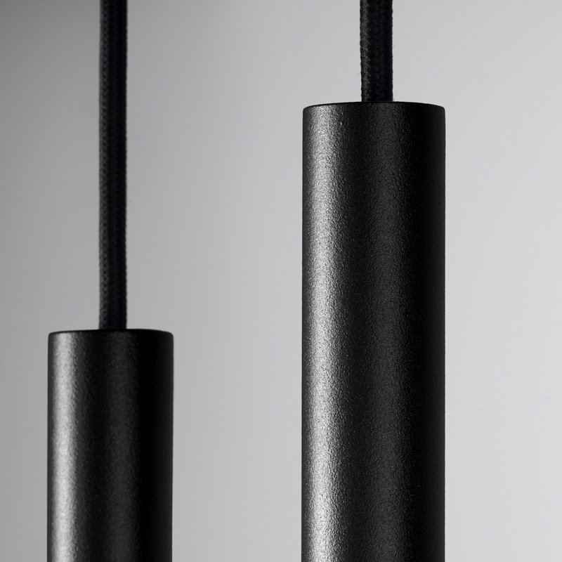 Berthile - Light Pendant, 52cm W x 9cm D, Black, 2 Lights