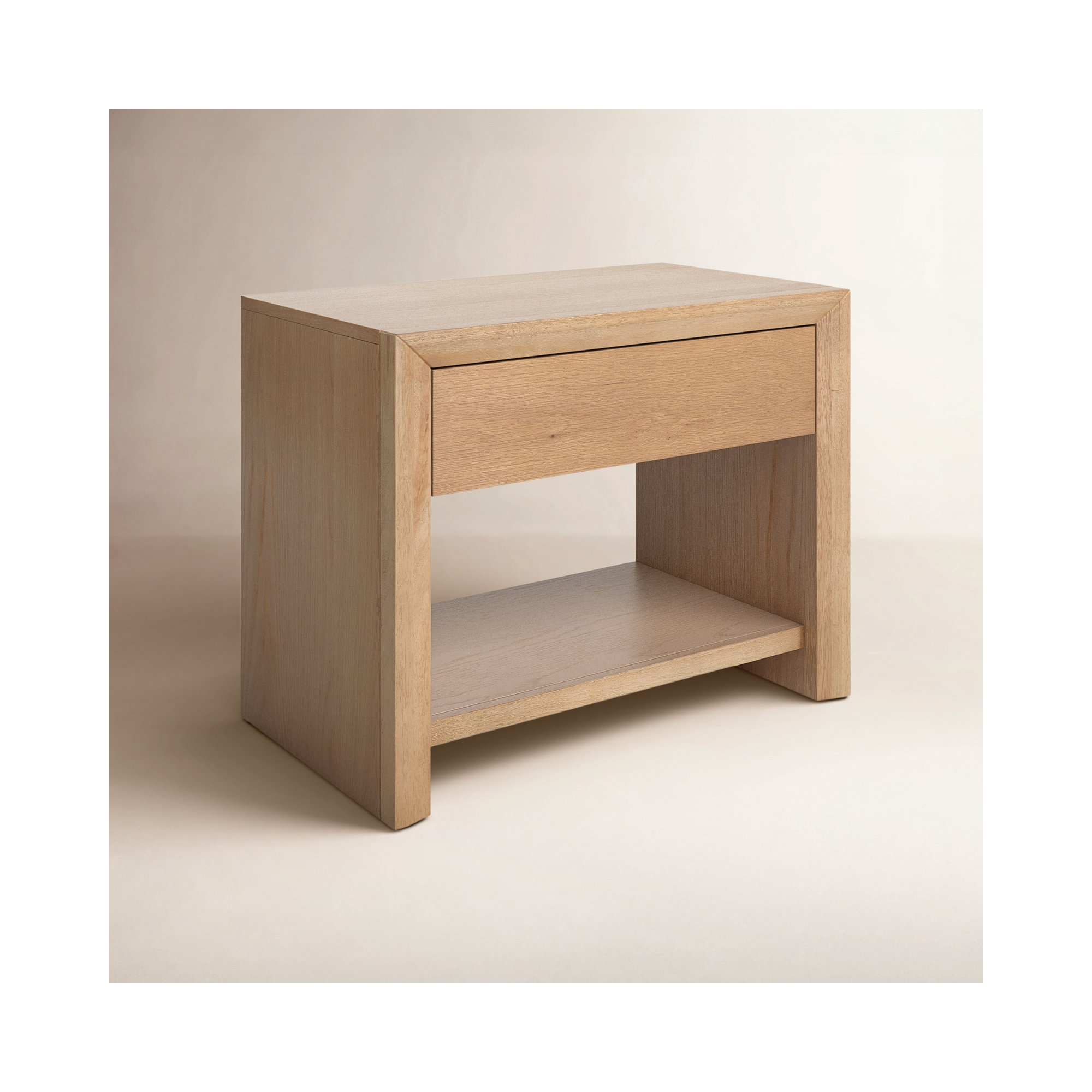 Wyat 1 Drawer Nightstand, Natural