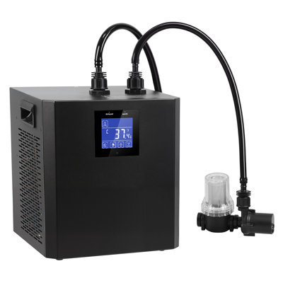 Refroidisseur d'aquarium 87 gallons, refroidisseur d'aquarium, refroidisseur d'eau de bain de glace 1/3 hpour baignoire froide, refroidisseur d'aquarium avec affichage à DEL, tuyau, pompe à eau, télécommande