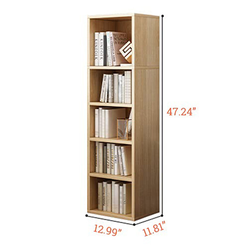 Bibliothèque de coin autoportante à 7 tablettes, Blanc, 5 cubes: l 12,99 po x P 11,81 po x H 47,24 po