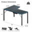 Bureau en L, noir, 60 po