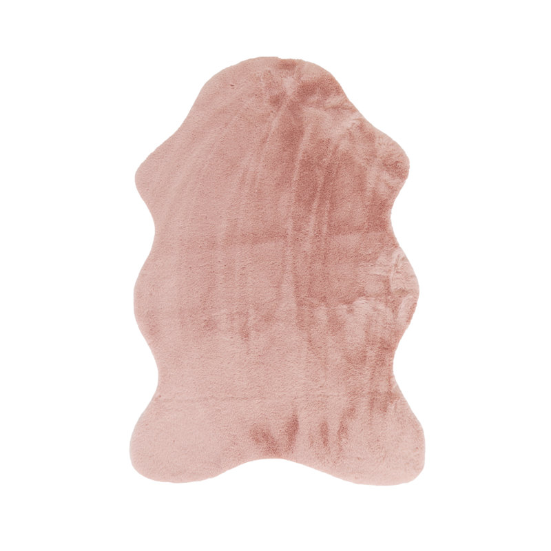 Tapis rose Amena Flokati, 6 pi x 7 pi