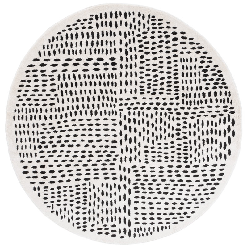 Langlais Performance Abstract Rug, Round 6'7"