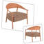 Ensemble de conversation moderne 3 pièces avec coussins confortables et table d'appoint toutes saisons pour l'extérieur et l'intérieur-9288425