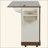 55.5" Farmhouse Kitchen Island With Drop Leaf, Kitchen Storage Island With Barn Door, Power Outlet, Rolling Kitchen Cart On Wheels With Spice Rack, For Home, Kitchen, Dining Room