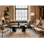 Houkime Tencel Striped Area Rug in Beige