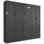 Lit escamotable avec armoire de rangement et tiroirs, tête de lit tapissier Murphy-1596992414