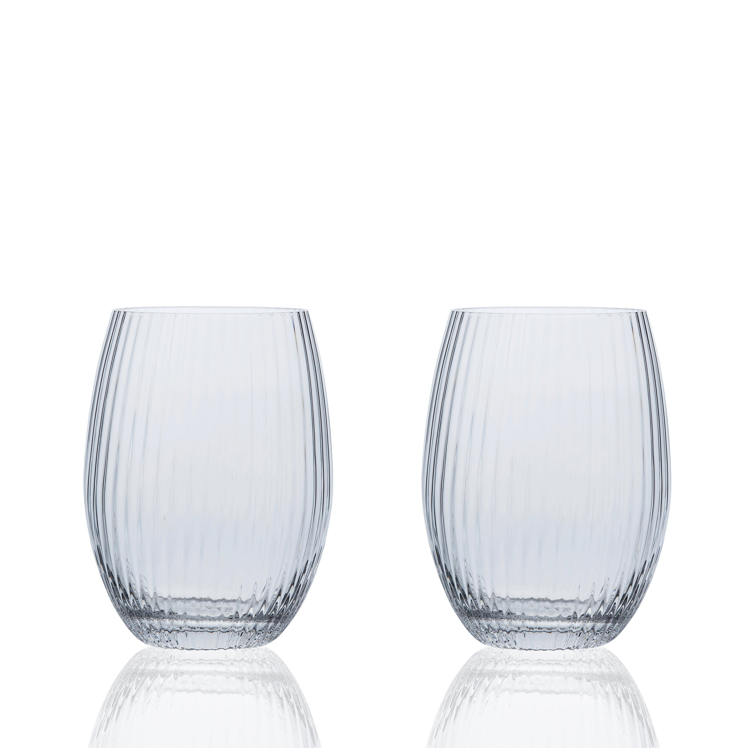 Caskata Quinn Martini Glasses, Set of 2, Mouth-Blown Glass