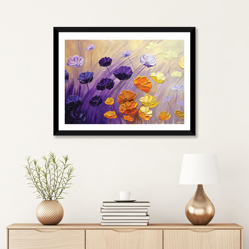 «The Garden» - Reproduction, Papier beaux-arts encadré noir, H 24 po x l 32 po x P 1 po
