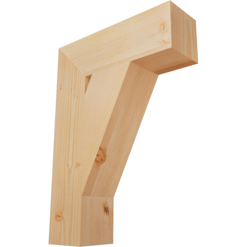 Support de bloc traditionnel, Douglas (lisse), H 28 po x l 5,5 po x P 20 po